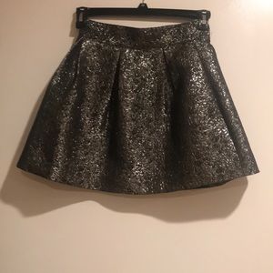 Metallic ruffle skirt
